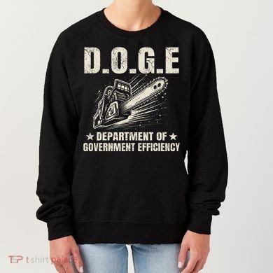 Chainsaw For Bureaucracy Funny D.O.G.E Doge Usa Flag Women's Sweatshirt