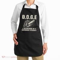 Chainsaw For Bureaucracy Funny D.O.G.E Doge Usa Flag Apron thumb 2