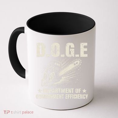 Chainsaw For Bureaucracy Funny D.O.G.E Doge Usa Flag Coffee Mug