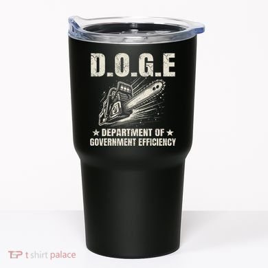 Chainsaw For Bureaucracy Funny D.O.G.E Doge Usa Flag Tumbler