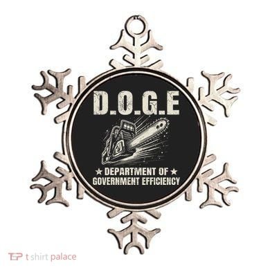 Chainsaw For Bureaucracy Funny D.O.G.E Doge Usa Flag Ornament
