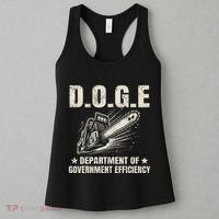 Chainsaw For Bureaucracy Funny D.O.G.E Doge Usa Flag Women's Tank Top thumb 3