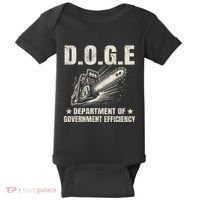 Chainsaw For Bureaucracy Funny D.O.G.E Doge Usa Flag Baby Bodysuit thumb 0
