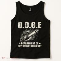 Chainsaw For Bureaucracy Funny D.O.G.E Doge Usa Flag Tank Top thumb 2