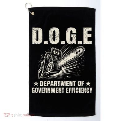 Chainsaw For Bureaucracy Funny D.O.G.E Doge Usa Flag Golf Towel