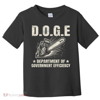 Chainsaw For Bureaucracy Funny D.O.G.E Doge Usa Flag Toddler T-Shirt