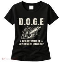 Chainsaw For Bureaucracy Funny D.O.G.E Doge Usa Flag Women's T-Shirt thumb 0