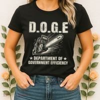 Chainsaw For Bureaucracy Funny D.O.G.E Doge Usa Flag Women's T-Shirt thumb 2