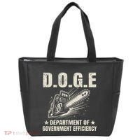 Chainsaw For Bureaucracy Funny D.O.G.E Doge Usa Flag Tote Bag thumb 0