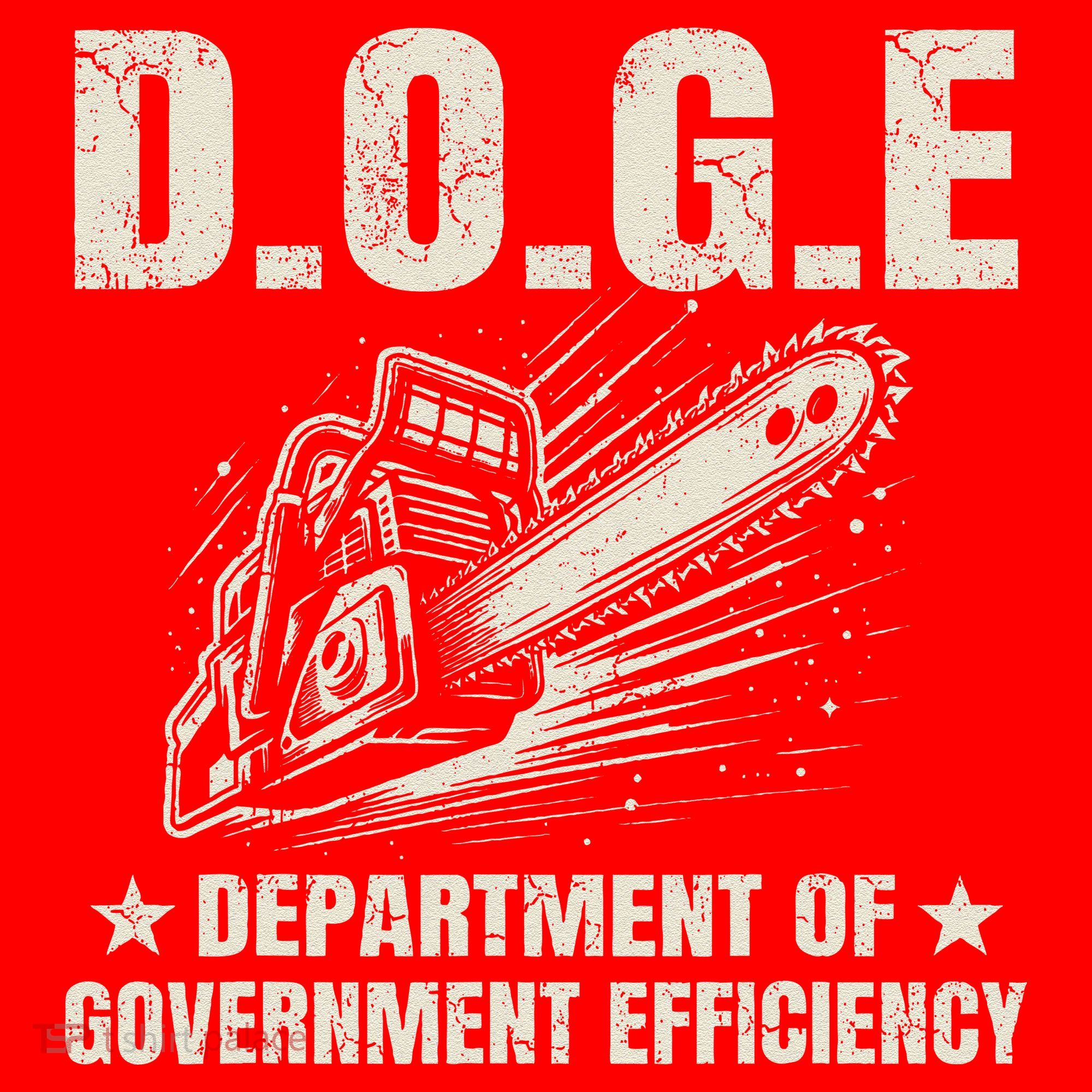 Chainsaw For Bureaucracy Funny D.O.G.E Doge Usa Flag Santa Hat