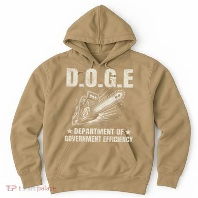 Chainsaw For Bureaucracy Funny D.O.G.E Doge Usa Flag Hoodie