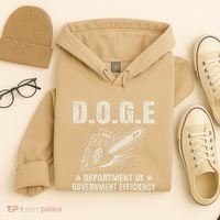 Chainsaw For Bureaucracy Funny D.O.G.E Doge Usa Flag Hoodie thumb 4