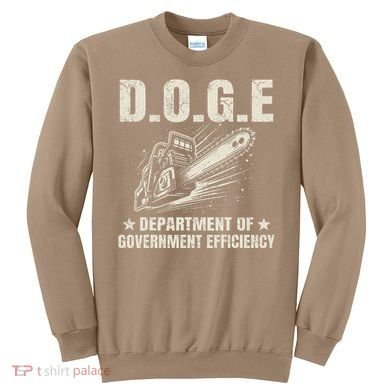 Chainsaw For Bureaucracy Funny D.O.G.E Doge Usa Flag Sweatshirt