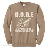 Chainsaw For Bureaucracy Funny D.O.G.E Doge Usa Flag Sweatshirt thumb 0