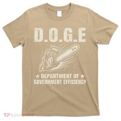 Chainsaw For Bureaucracy Funny D.O.G.E Doge Usa Flag T-Shirt