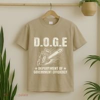 Chainsaw For Bureaucracy Funny D.O.G.E Doge Usa Flag T-Shirt thumb 2