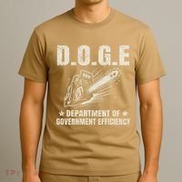 Chainsaw For Bureaucracy Funny D.O.G.E Doge Usa Flag T-Shirt thumb 3