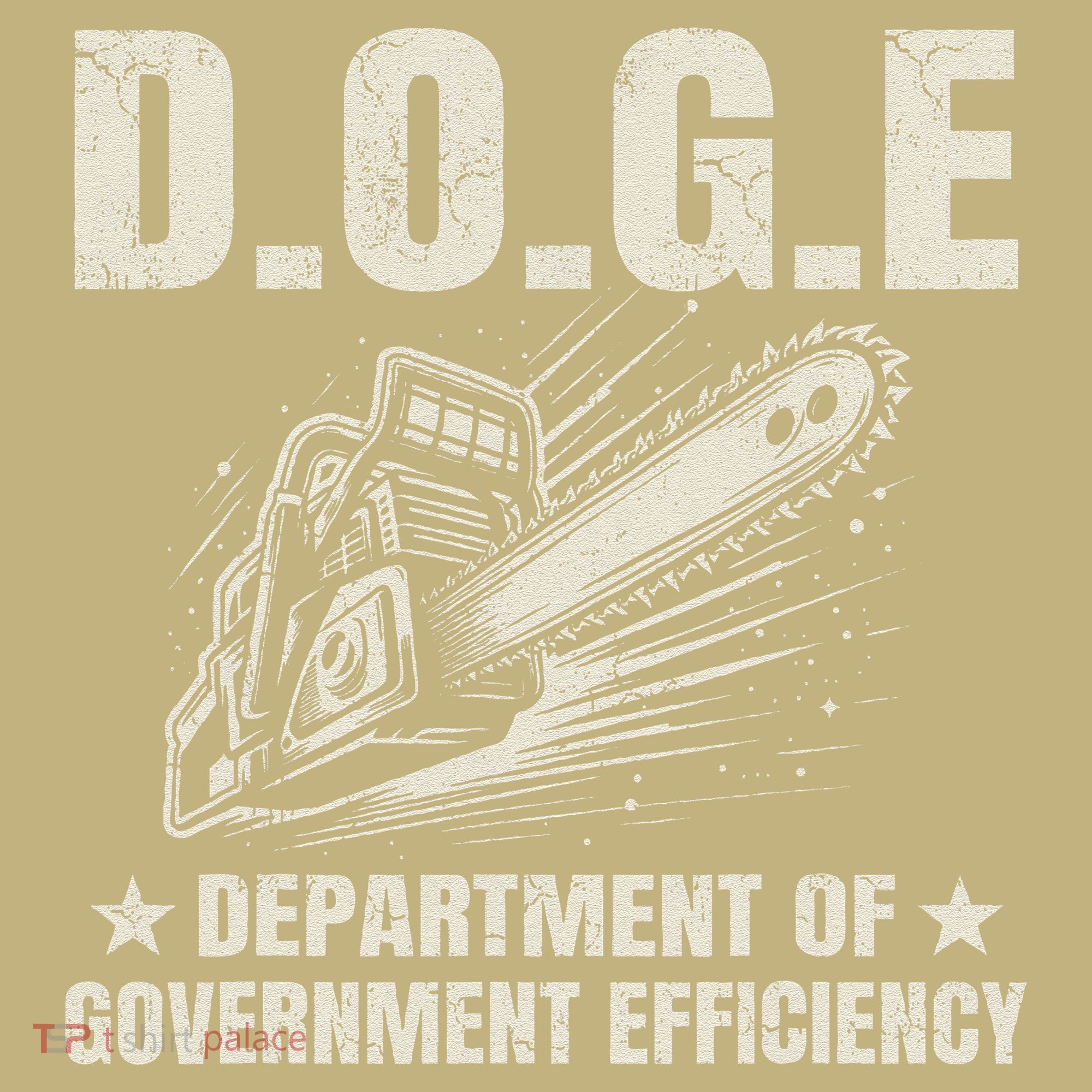 Chainsaw For Bureaucracy Funny D.O.G.E Doge Usa Flag T-Shirt