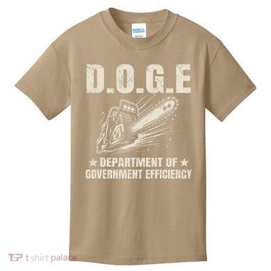 Chainsaw For Bureaucracy Funny D.O.G.E Doge Usa Flag Kids T-Shirt