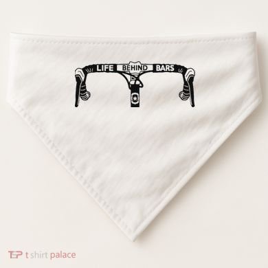 Cyclist Funny Biker Life Behind Bars Triathlon Bicycle Rider USA-Made Doggie Bandana