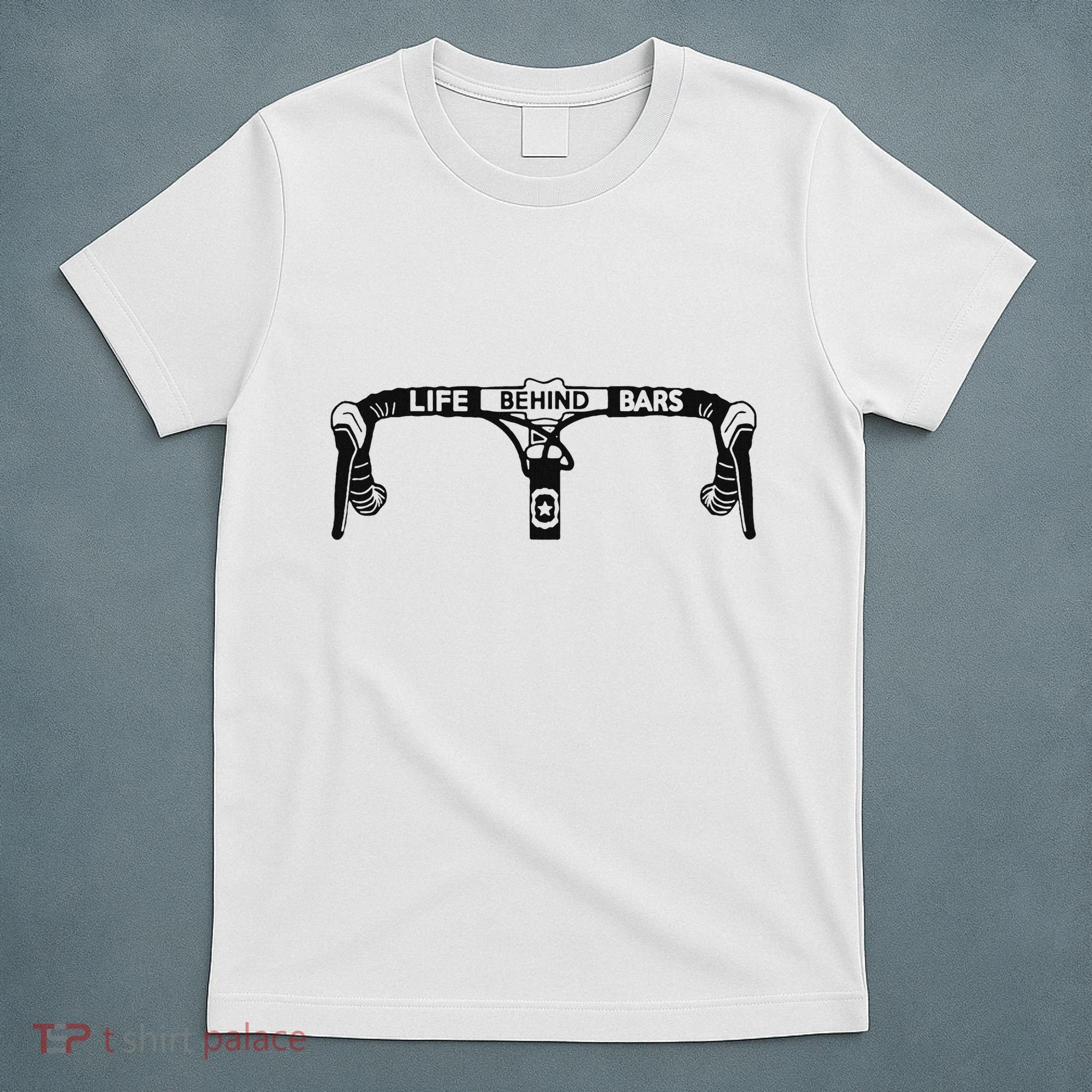 Cyclist Funny Biker Life Behind Bars Triathlon Bicycle Rider T-Shirt