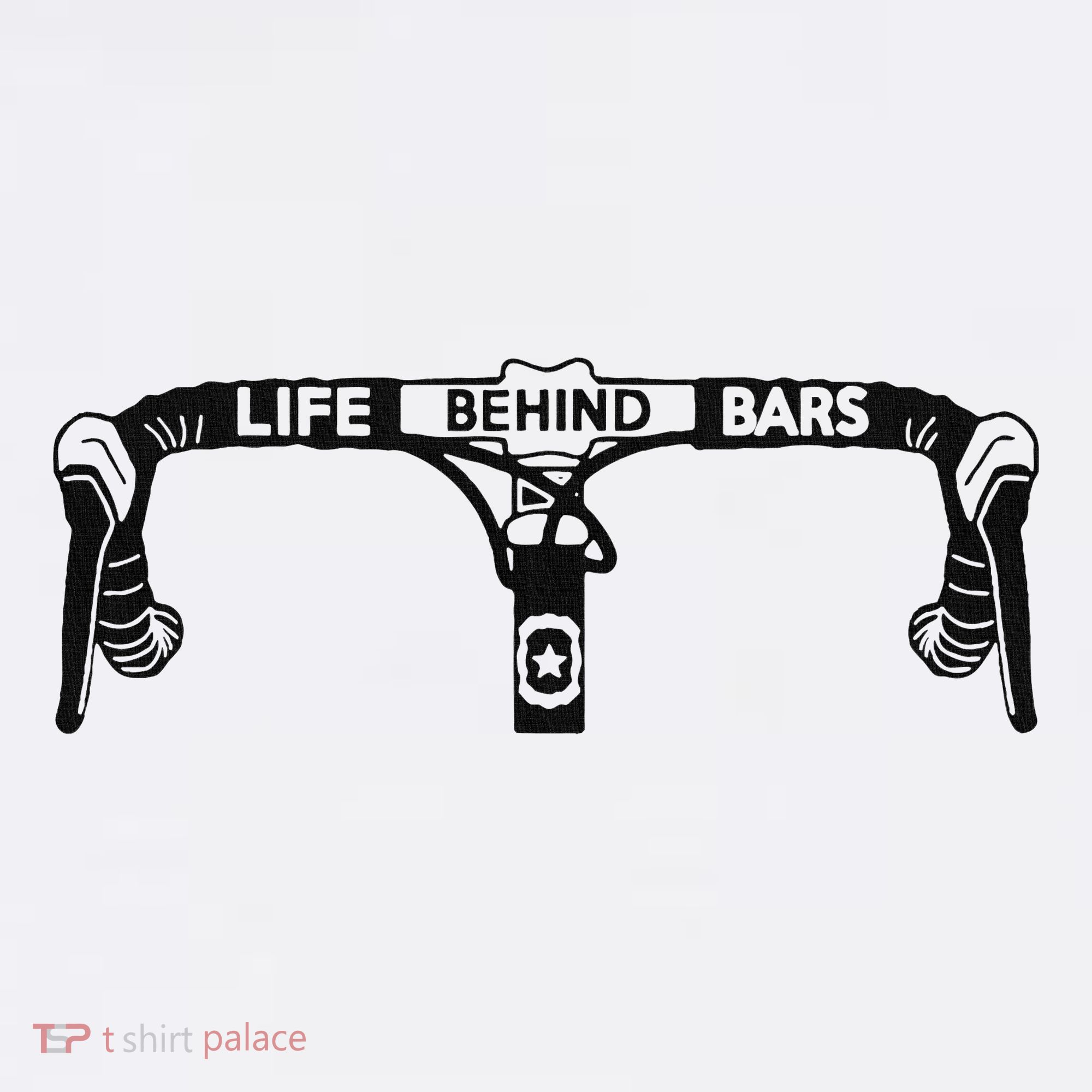 Cyclist Funny Biker Life Behind Bars Triathlon Bicycle Rider T-Shirt