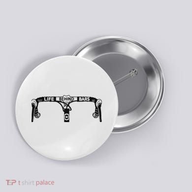 Cyclist Funny Biker Life Behind Bars Triathlon Bicycle Rider Button