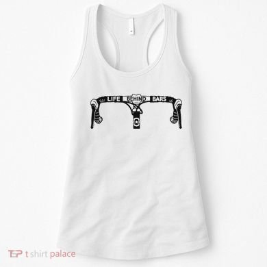 Cyclist Funny Biker Life Behind Bars Triathlon Bicycle Rider Women's Tank Top