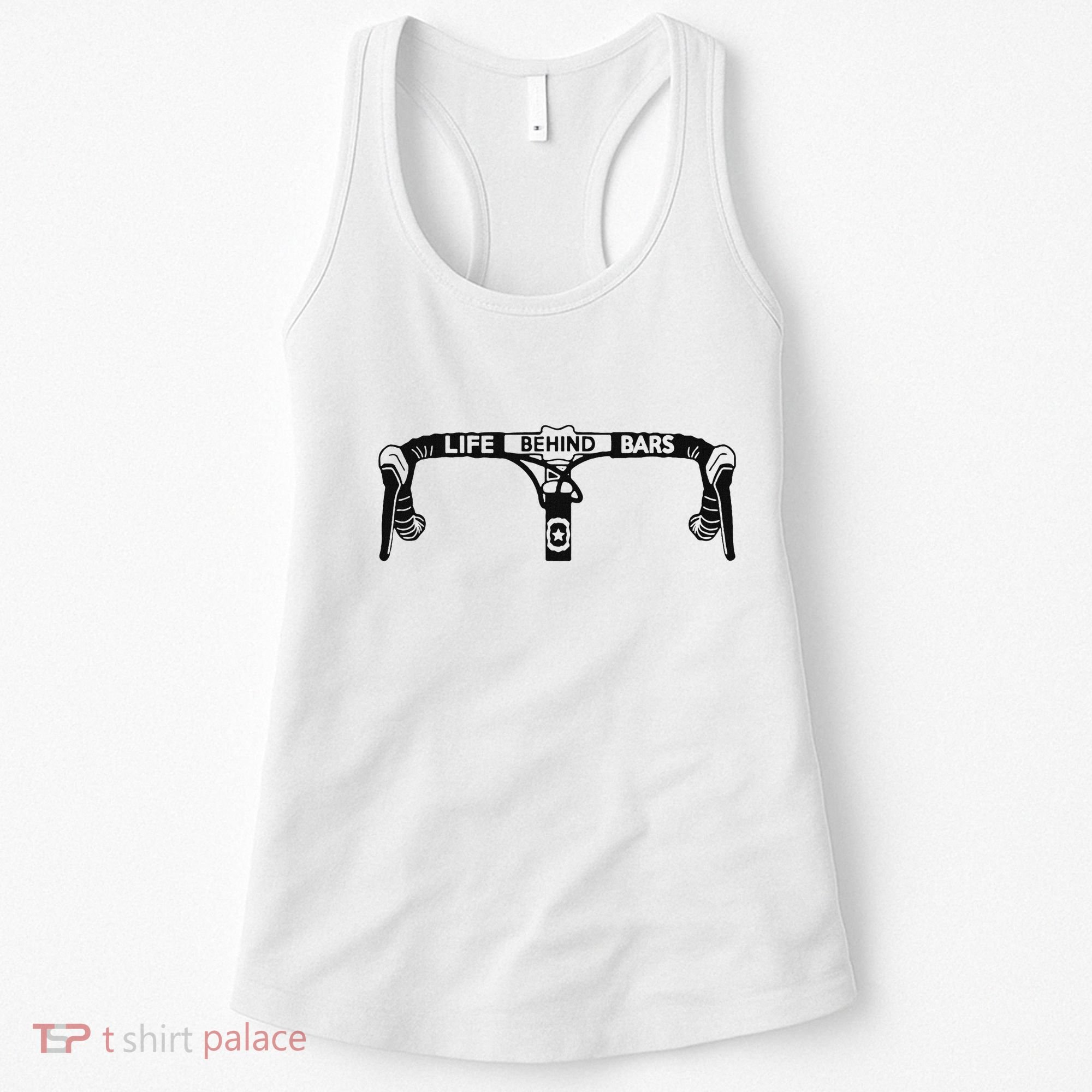 Cyclist Funny Biker Life Behind Bars Triathlon Bicycle Rider Women's Tank Top