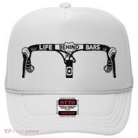 Cyclist Funny Biker Life Behind Bars Triathlon Bicycle Rider Hat thumb 0