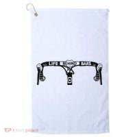 Cyclist Funny Biker Life Behind Bars Triathlon Bicycle Rider Golf Towel thumb 0