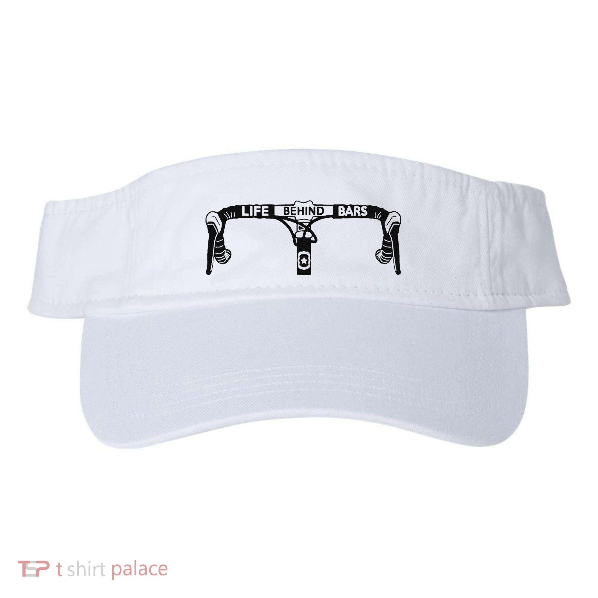 Cyclist Funny Biker Life Behind Bars Triathlon Bicycle Rider Visor