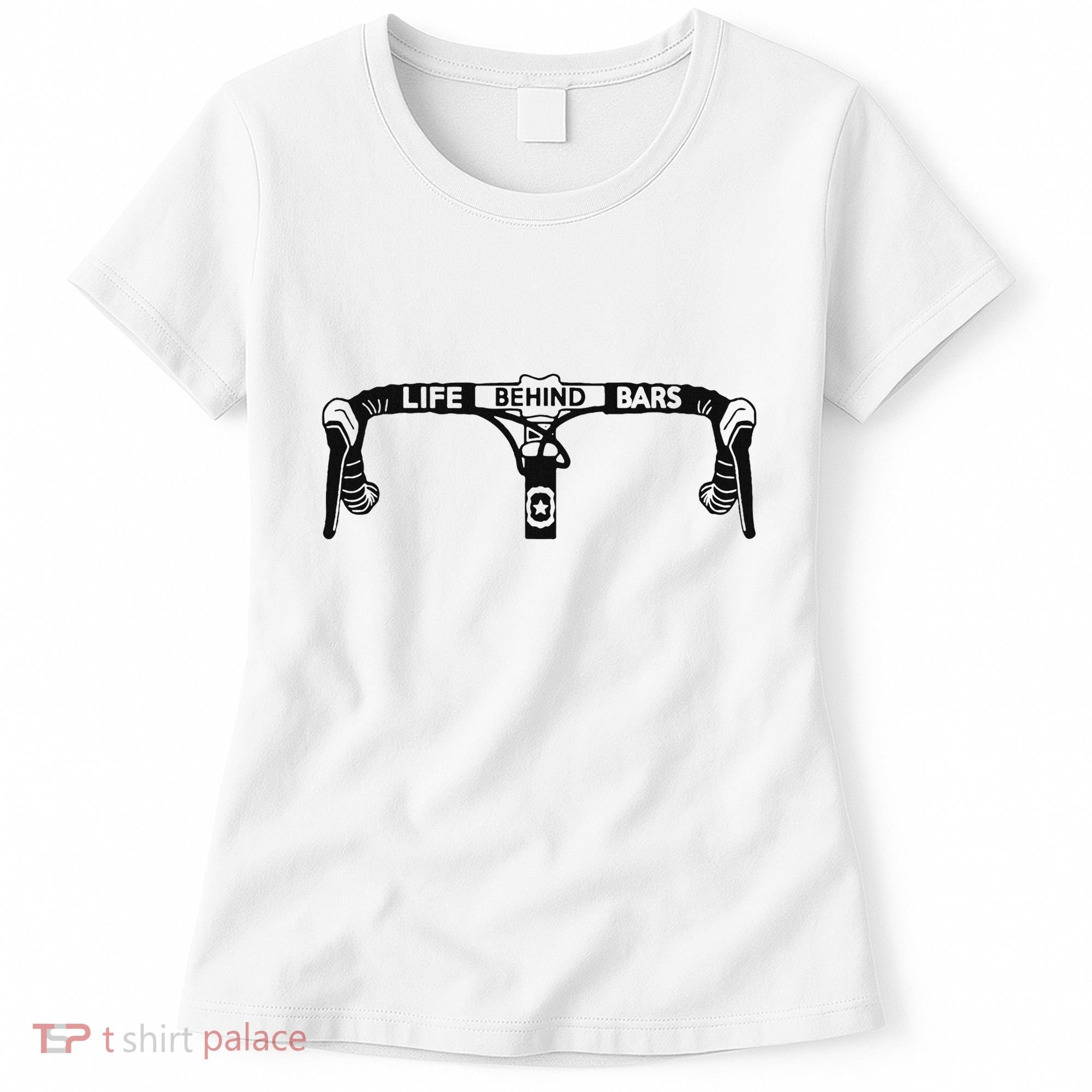 Cyclist Funny Biker Life Behind Bars Triathlon Bicycle Rider Women's T-Shirt