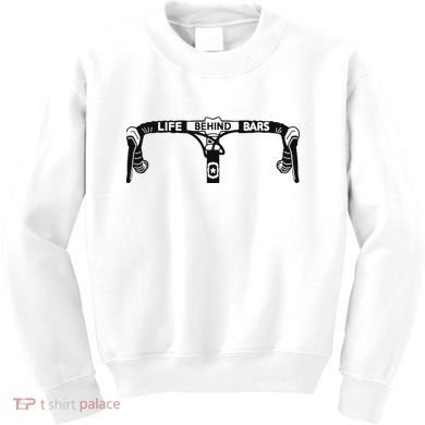 Cyclist Funny Biker Life Behind Bars Triathlon Bicycle Rider Kids Sweatshirt