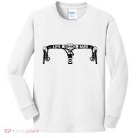 Cyclist Funny Biker Life Behind Bars Triathlon Bicycle Rider Kids Long Sleeve Shirt thumb 0