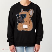 Cool French Bulldog Sunglasses Women's Sweatshirt thumb 0