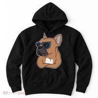 Cool French Bulldog Sunglasses Hoodie thumb 0