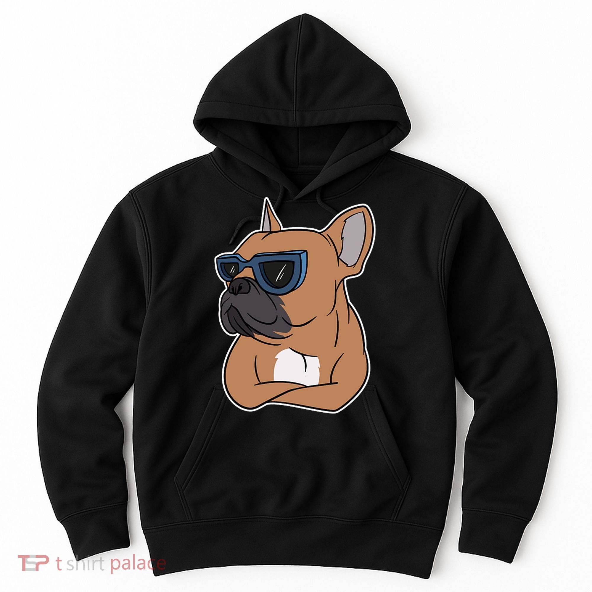 Cool French Bulldog Sunglasses Hoodie