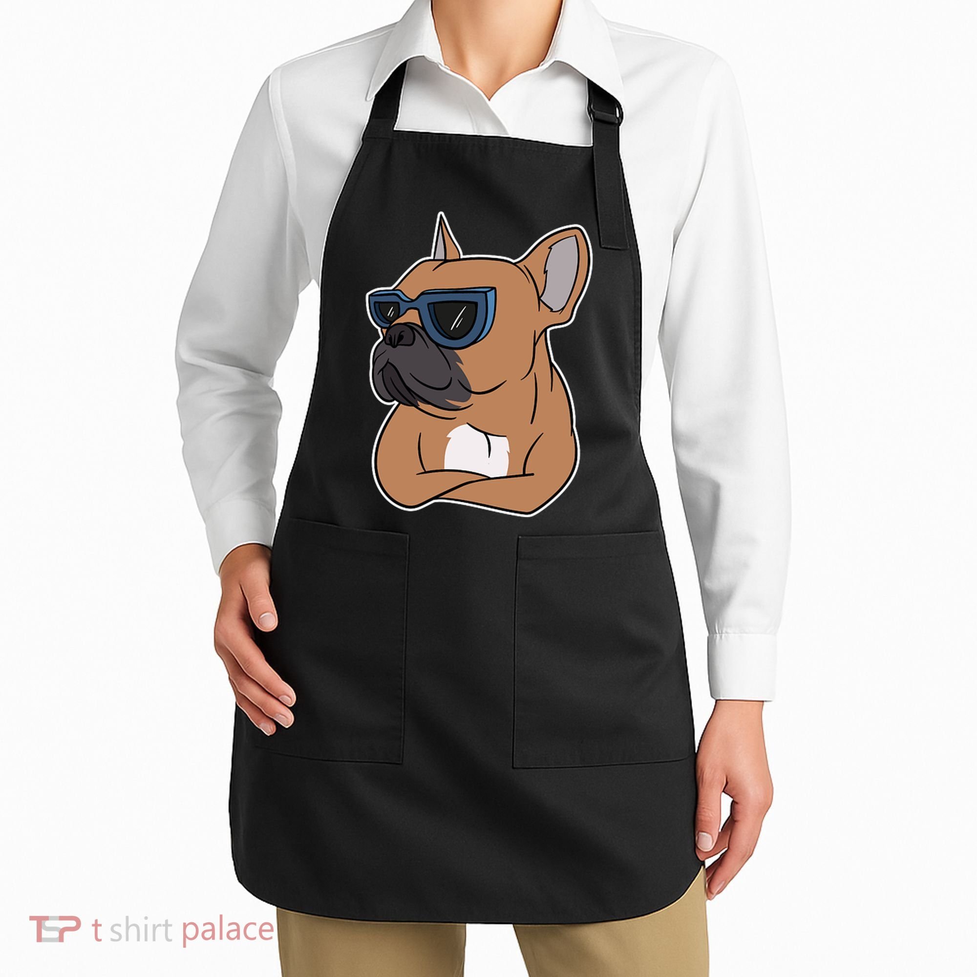 Cool French Bulldog Sunglasses Apron