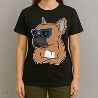 Cool French Bulldog Sunglasses T-Shirt thumb 4