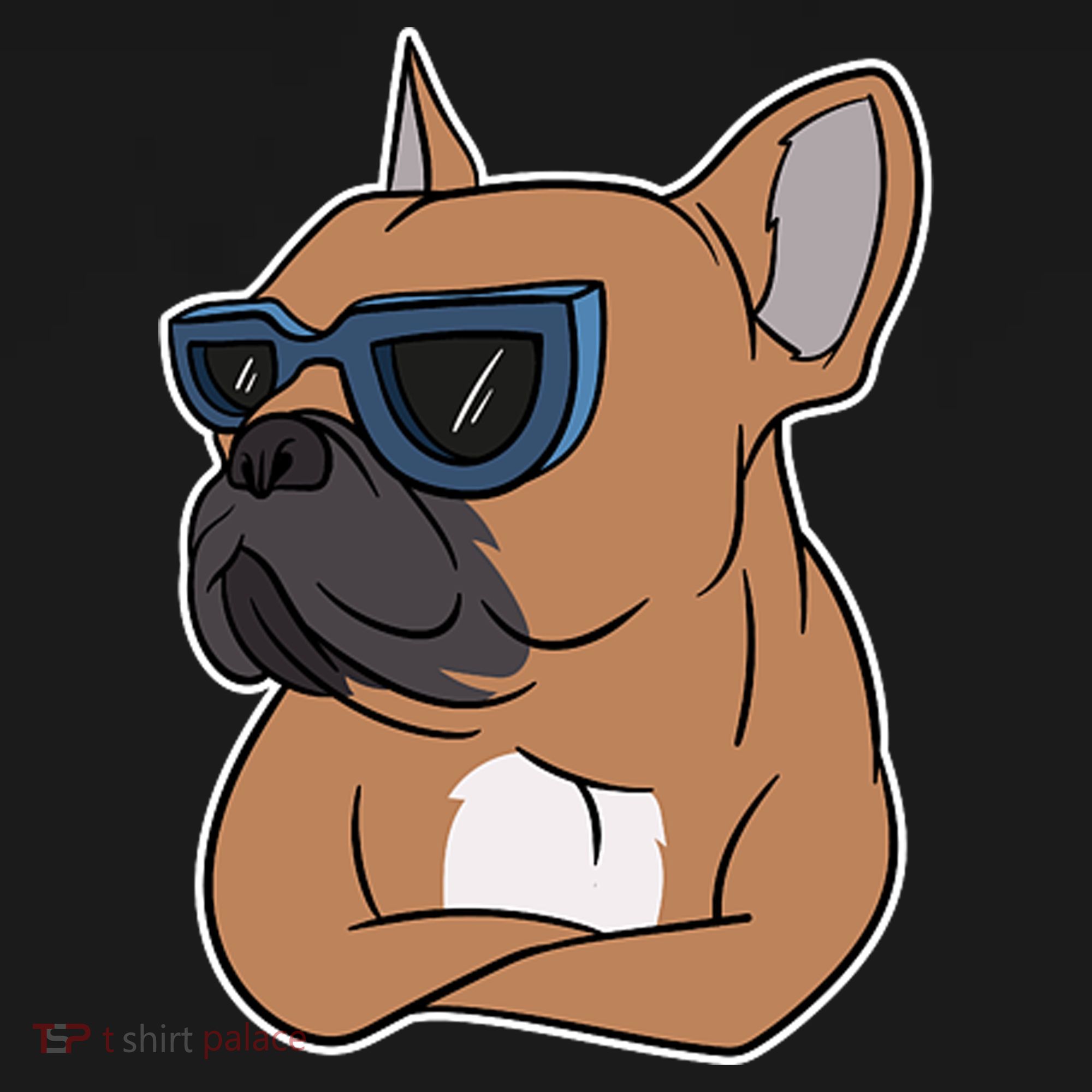 Cool French Bulldog Sunglasses T-Shirt