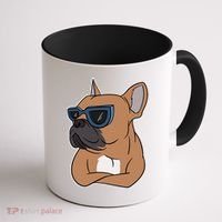 Cool French Bulldog Sunglasses Coffee Mug thumb 1
