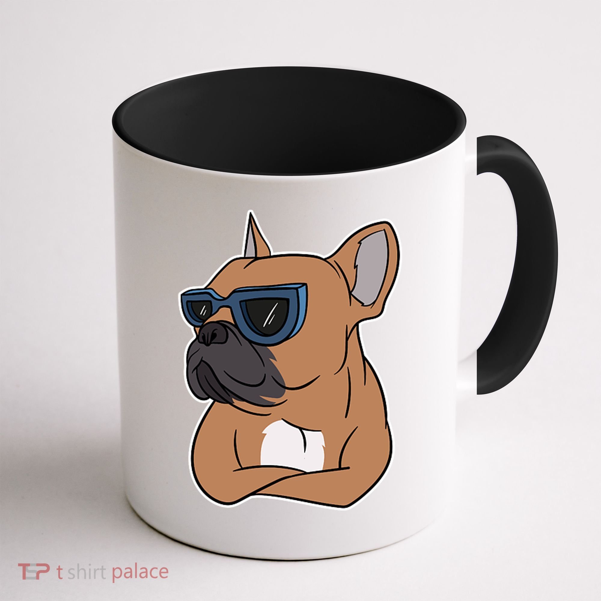 Cool French Bulldog Sunglasses Coffee Mug
