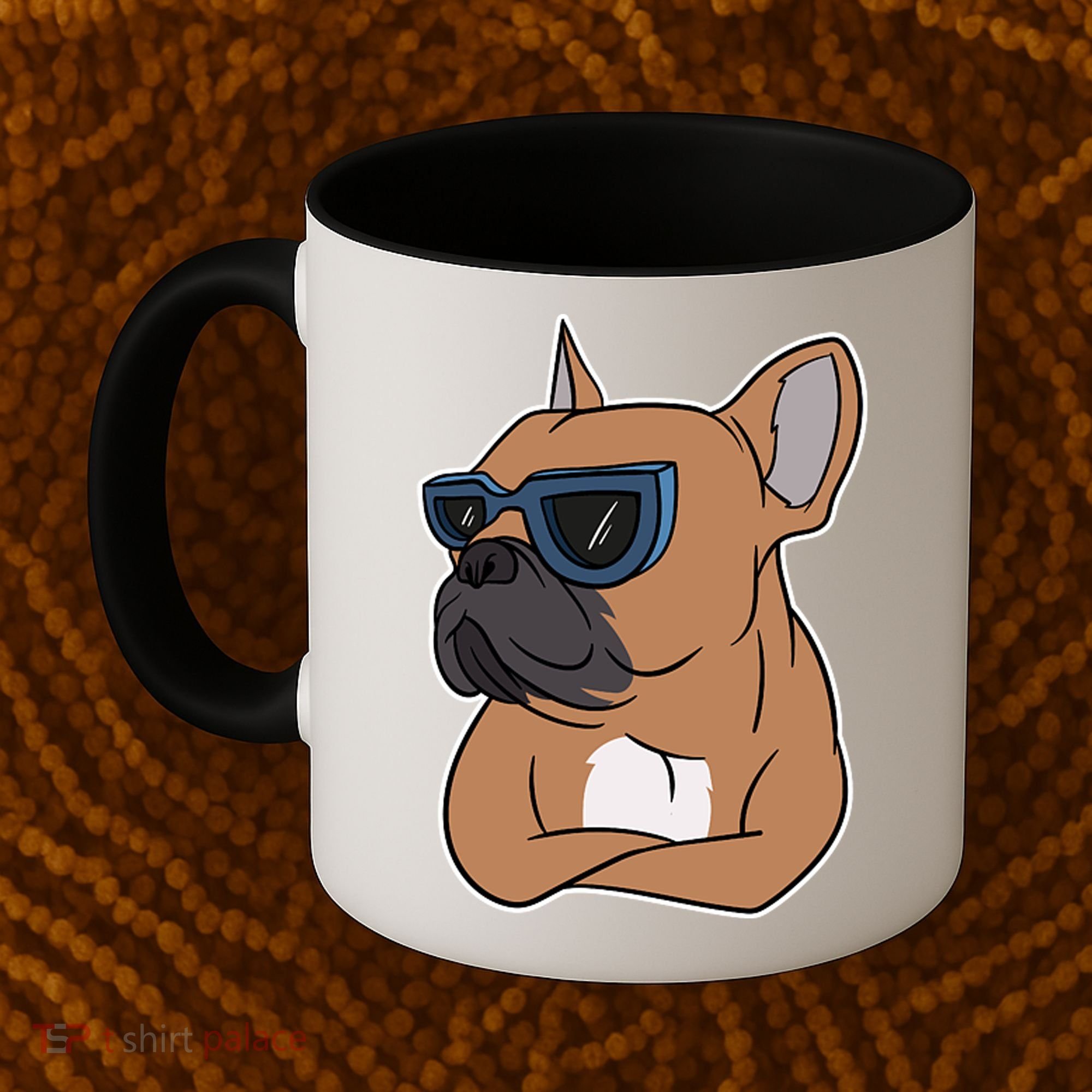 Cool French Bulldog Sunglasses Coffee Mug