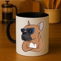 Cool French Bulldog Sunglasses Coffee Mug thumb 4