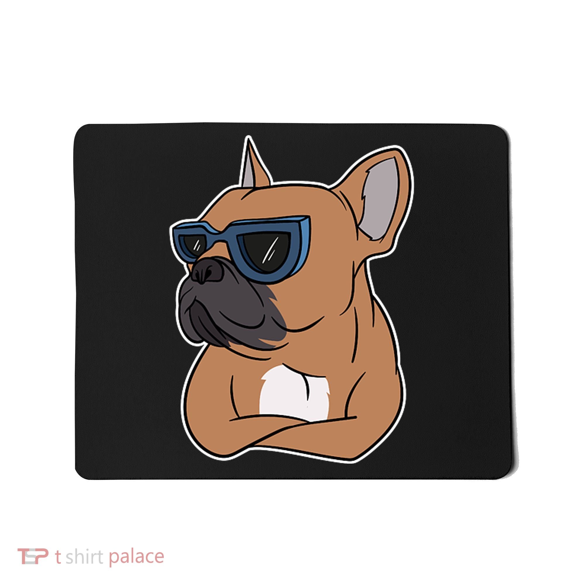 Cool French Bulldog Sunglasses Mousepad
