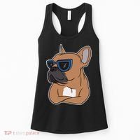 Cool French Bulldog Sunglasses Women's Tank Top thumb 0