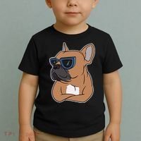 Cool French Bulldog Sunglasses Toddler T-Shirt thumb 2