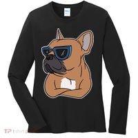 Cool French Bulldog Sunglasses Women's Long Sleeve Shirt thumb 0