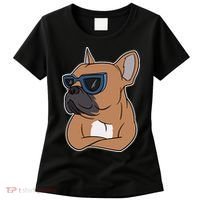 Cool French Bulldog Sunglasses Women's T-Shirt thumb 0